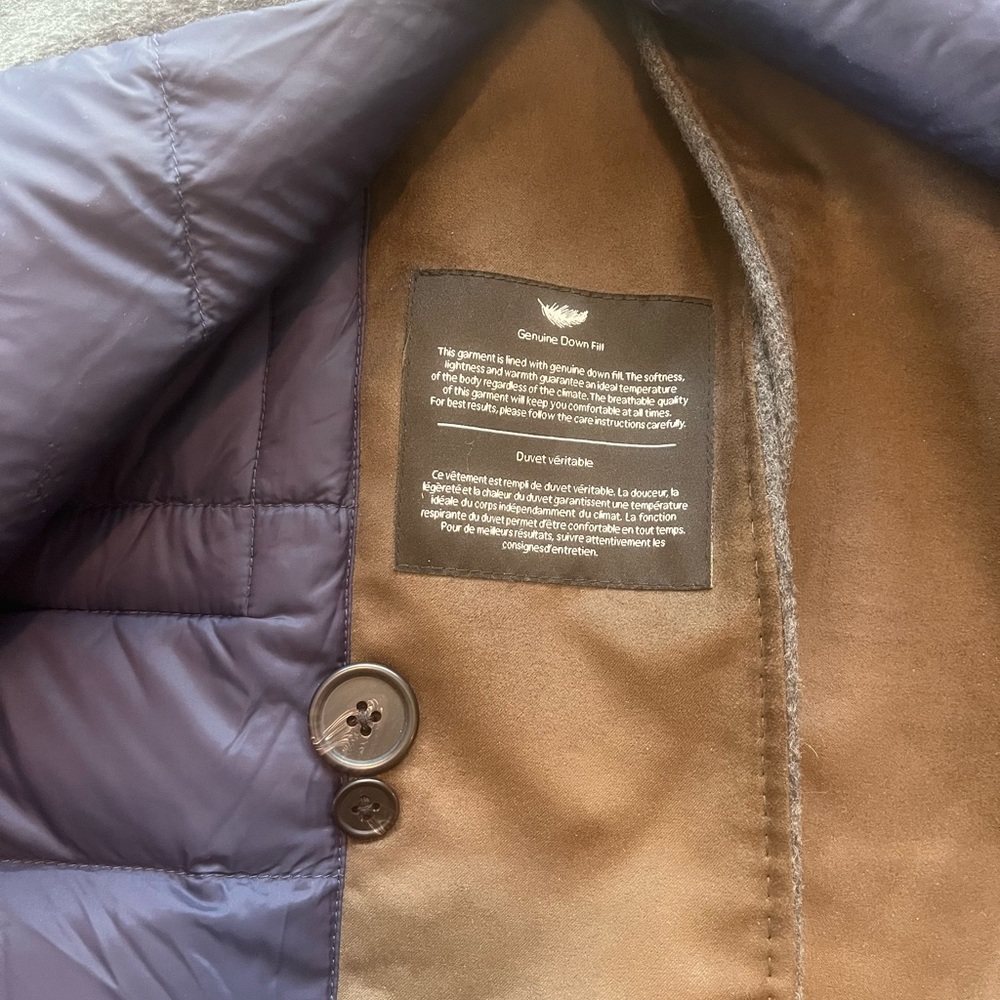 Lauren Ralph Lauren Thermal Puff Down Lined Wool Men’s Dress Overcoat 48R XL - Picture 6 of 12